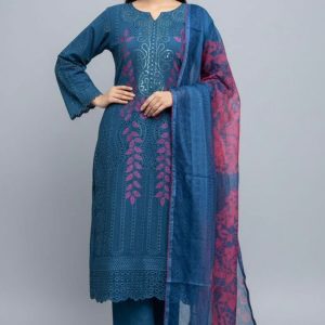 সুতি চিকেনকারী রেডি থ্রিপিছ।(কোড:২৬৩১)